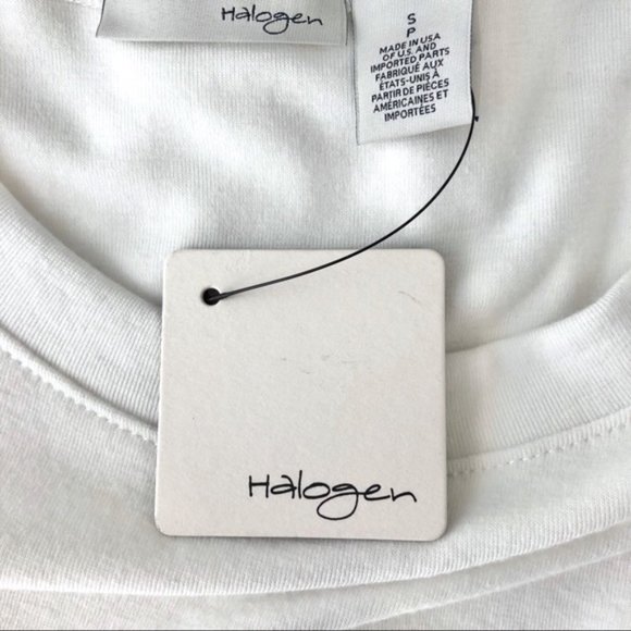 New Halogen Pleated Peplum Hem Color Block Short Sleeve Top Petite Size Small - Picture 14 of 16